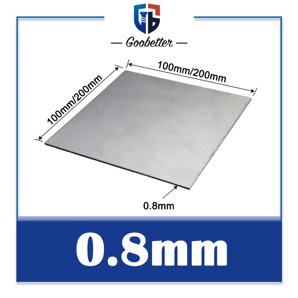 0.5/0.8/1/1.2~18mm Thick TA2 Pure Titanium Plate Ti Metal Sheet Board 100~200mm