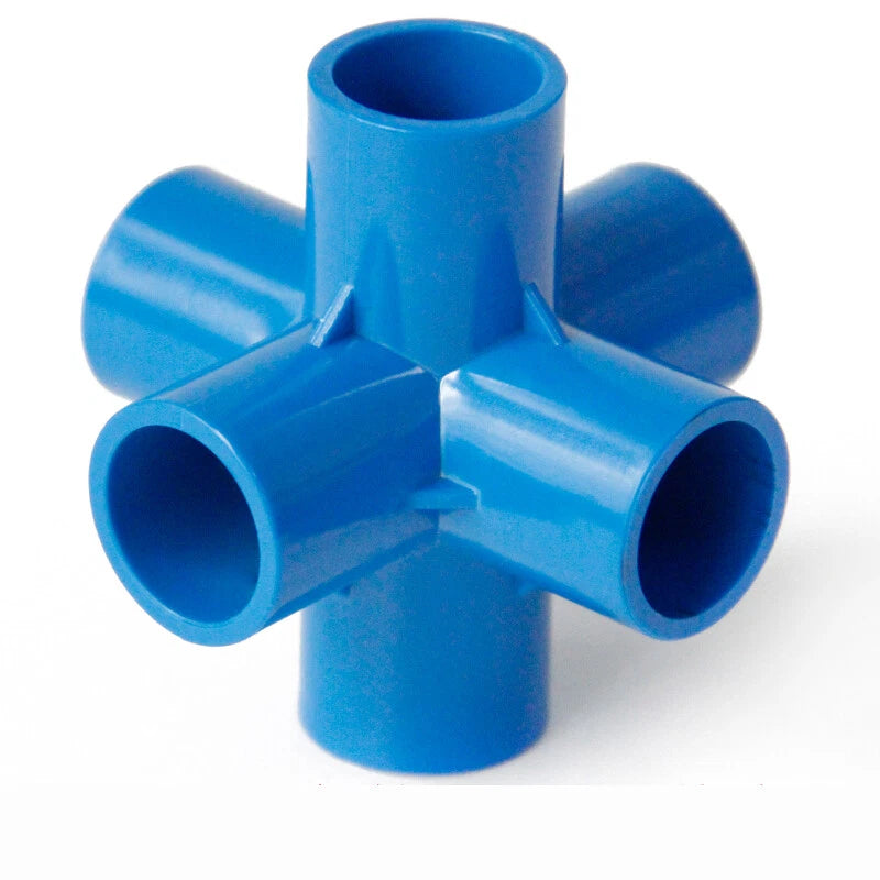 Blue PVC Metric Plumbing Fittings Pipe For Aquarium Fish Tank Pond Solvent Weld