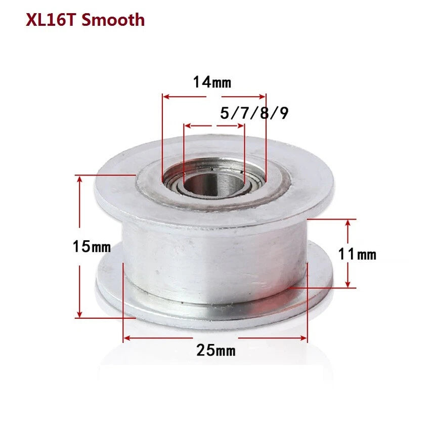 XL Timing Belt Idler Bearing Pulley Tensioner Toothless & Toothed Width 11mm