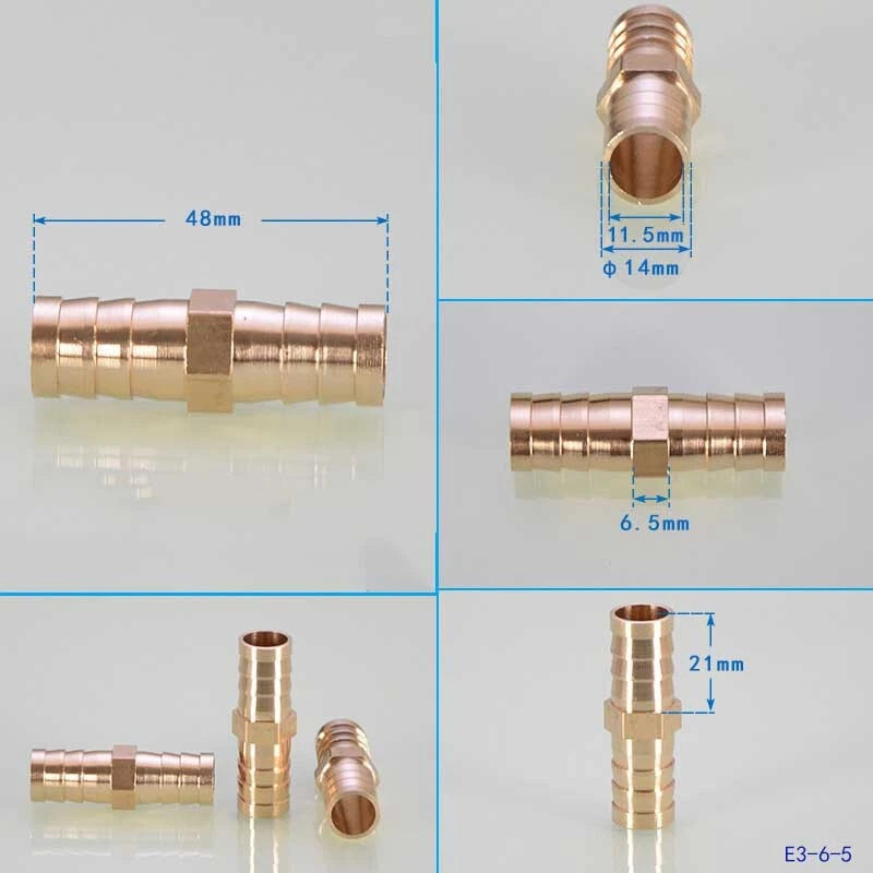 Brass Hose Joiner Fittings — Straight, Y, T & 4-Way Connectors | 6mm–19mm