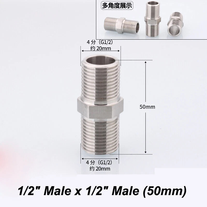 Stainless Steel 90° Elbow BSP Pipe Fittings — Female & Male Reducing Adapters
