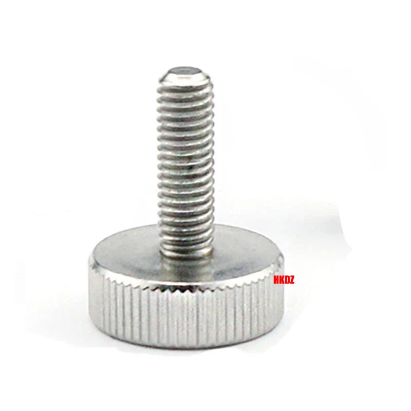 M3/M4 5mm to 20mm Flat Head Knurled Thumb Screws 303 Stainless Steel Hand Bolts