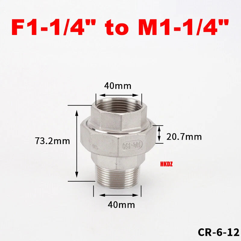 BSP Reducing Fittings 304 Stainless Steel Male Female Adaptor Straight Nipples