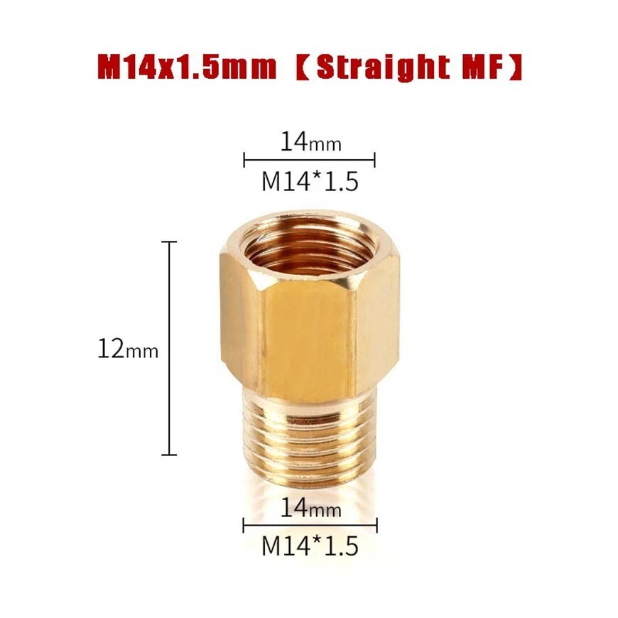 M14x1.5mm & M22x1.5mm Brass Pipe Fittings — Straight, Elbow, Tee, Cross, Coupler Adapters