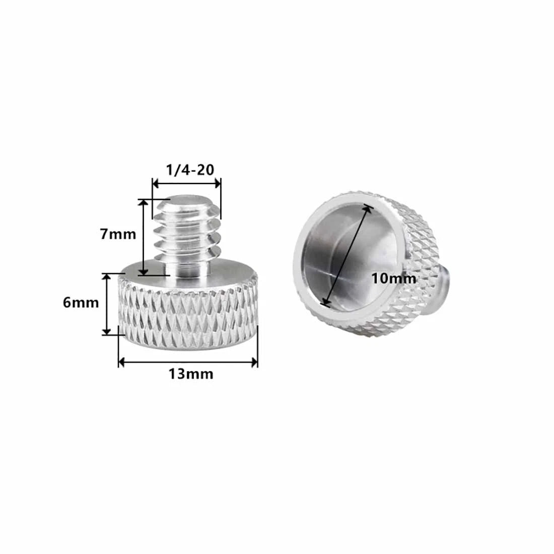 1/4" Camera Thumb Screws – Aluminum Alloy & Stainless Steel Pan Head Adapter Bolts - HomeDIYer