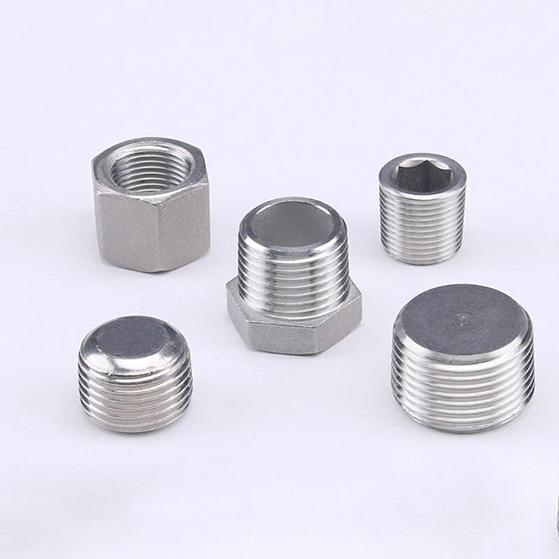 BSP Male Stainless Steel Countersunk End Plug — Internal Hex, 1/4" to 2"