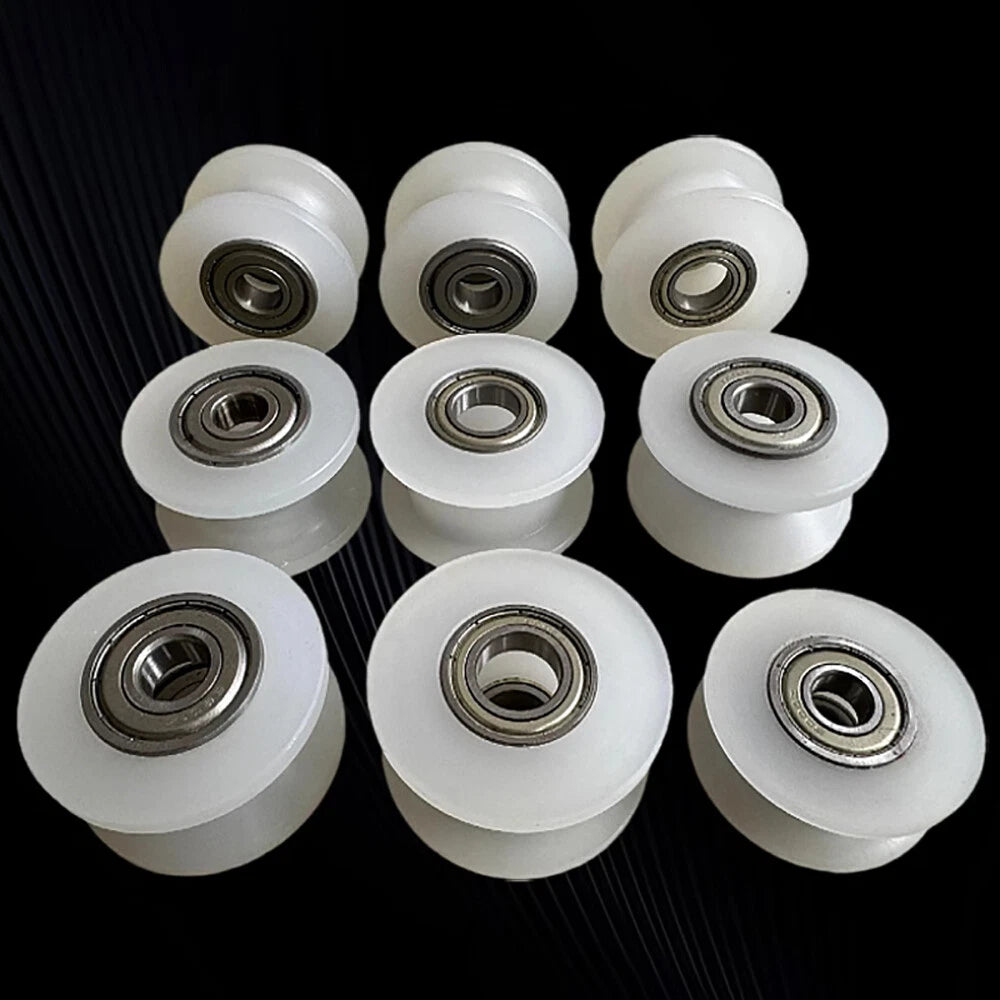 OD 30-85mm Nylon Pulley Wheel with Ball Bearing U/V/H Groove for Door and Window