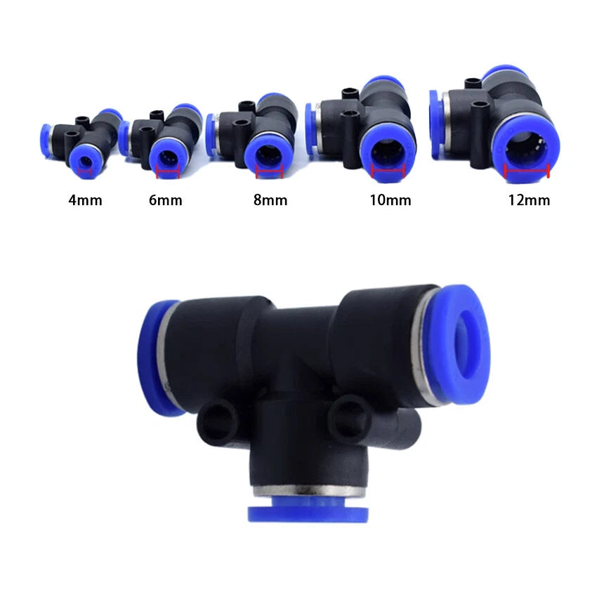 4- 16mm Nylon Pneumatic Push Fit Connector Tube Pipe Joiner Air Water Lines Hose