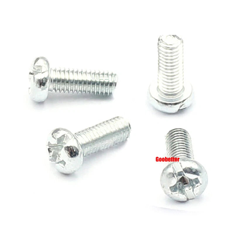 M3 Phillips Pan Head Machine Screws – 3mm to 43mm, Multiple Coatings (100–500 PCS)