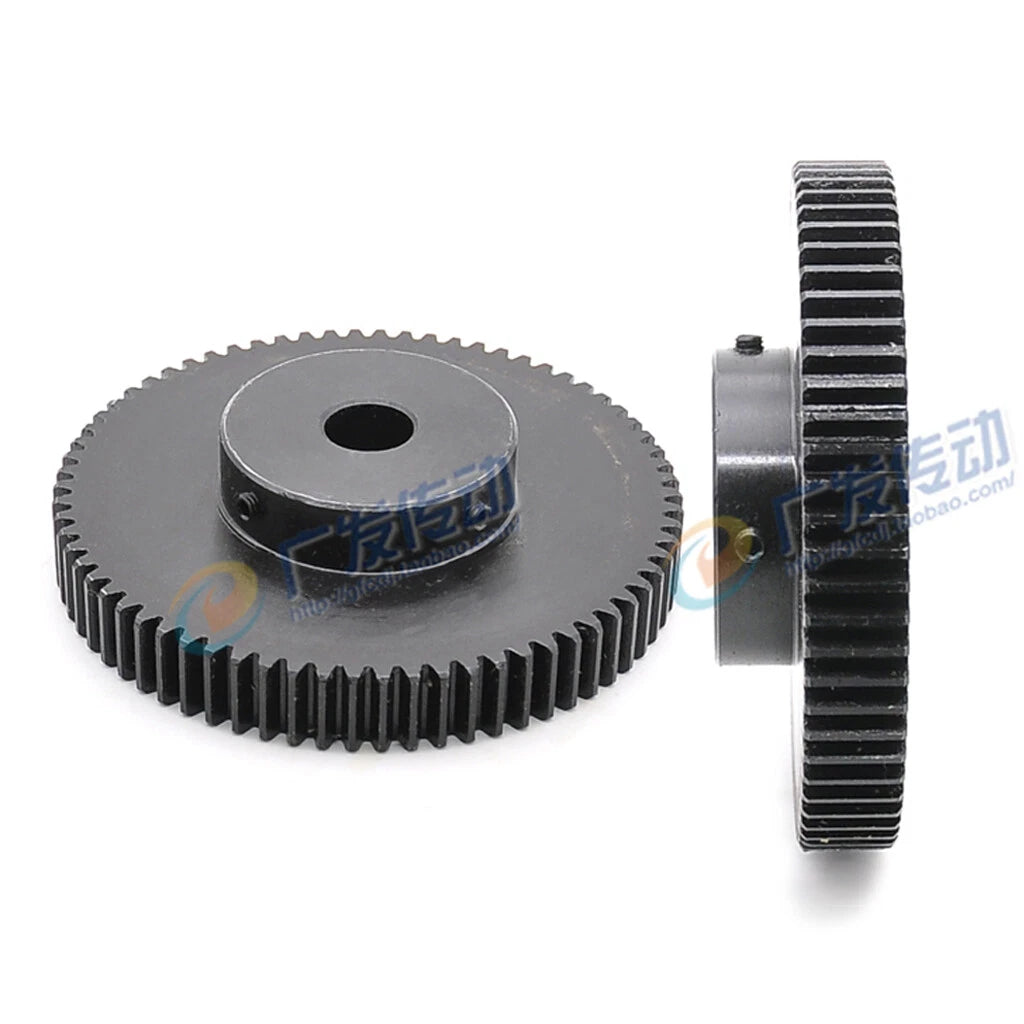 Mod1.5 Steel Pinion Gear Spur Gear 12-100 Teeth 4-25mm Bore With Screw Blackened