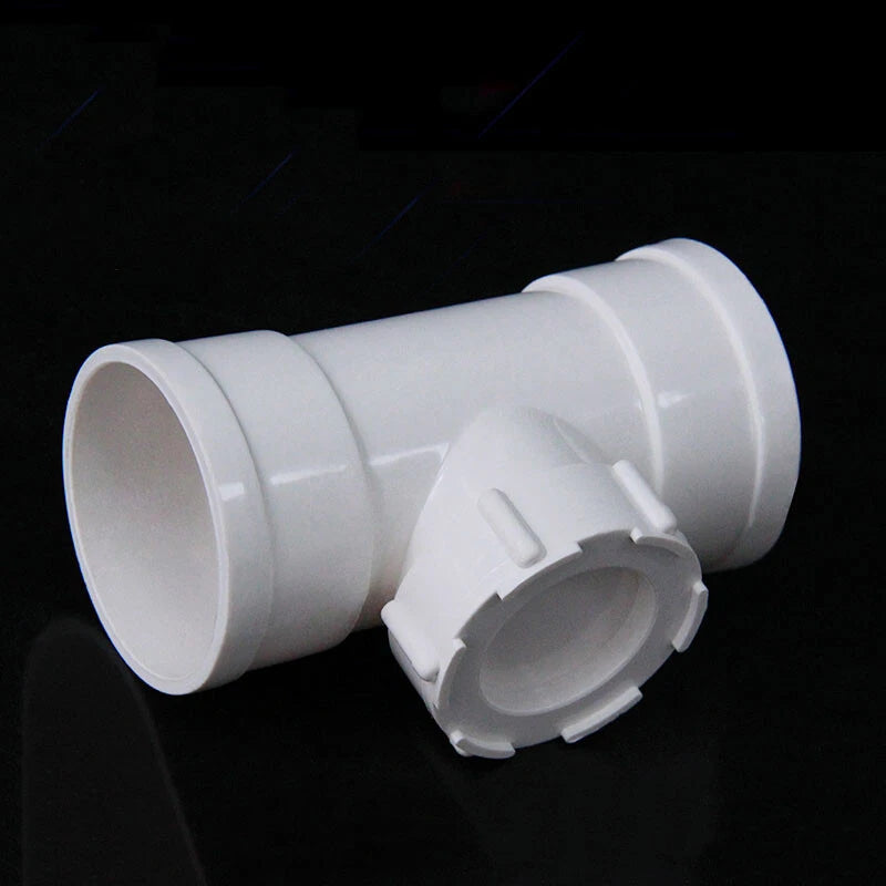 PVC Drain Pipe Connector Inspection Port Drainage Tube Fittings Reducer Adapters