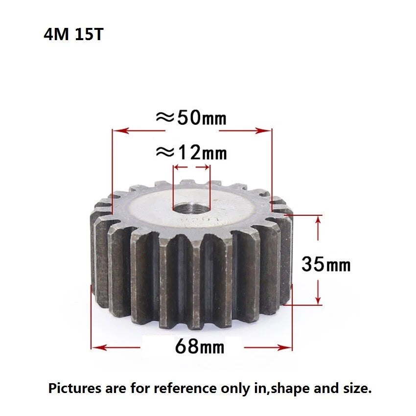 45# Steel 4Mod 10T-80T Spur Gears Thickness 35mm Motor Pinion Transmission Gear