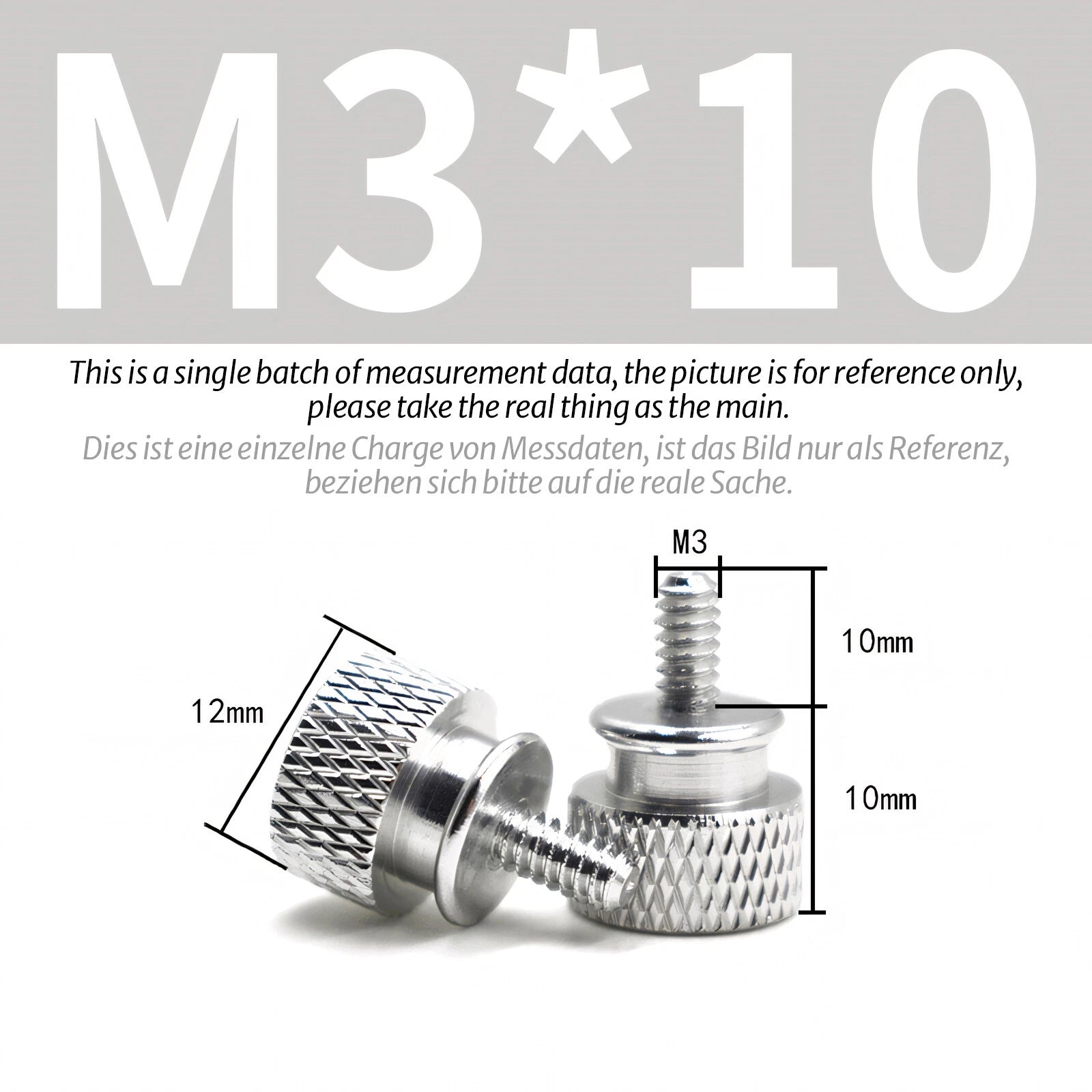 M3 Knurled Thumb Screws – Colorful Aluminum Alloy Hand-Tighten Grip Bolts