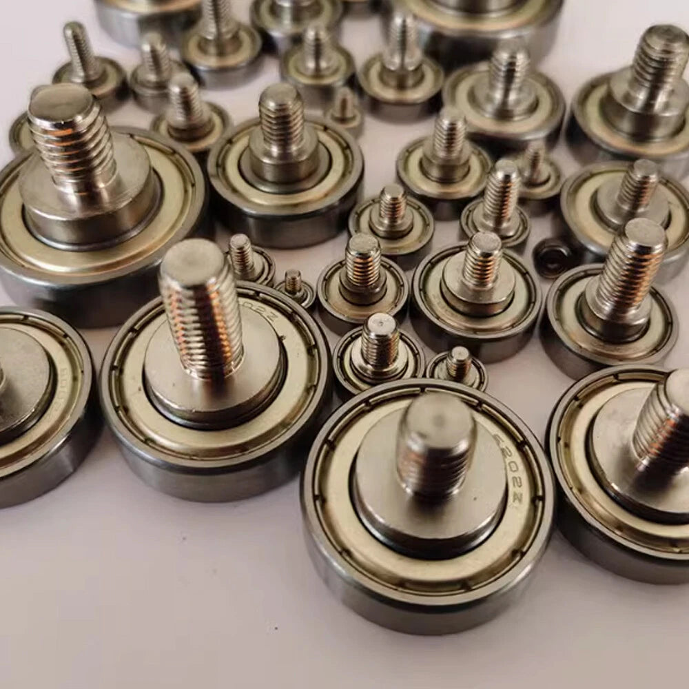NTBG 7-52mm Metal Ball Bearing Pulley Flat Roller Guiding Wheel M3-M10 Threaded