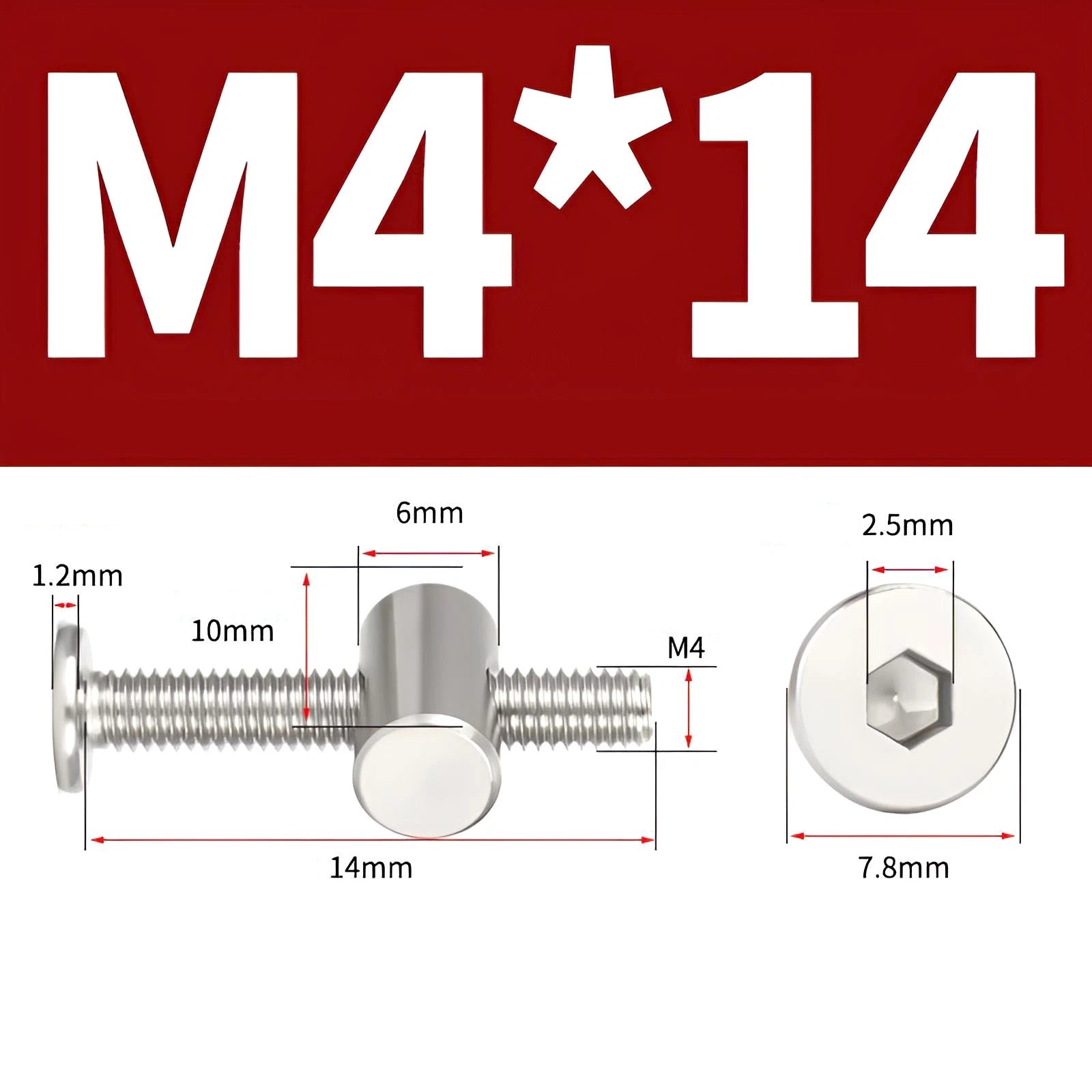 M4 M5 M6 M8 304 Stainless Steel Furniture Connecting Bolts with Barrel Nuts
