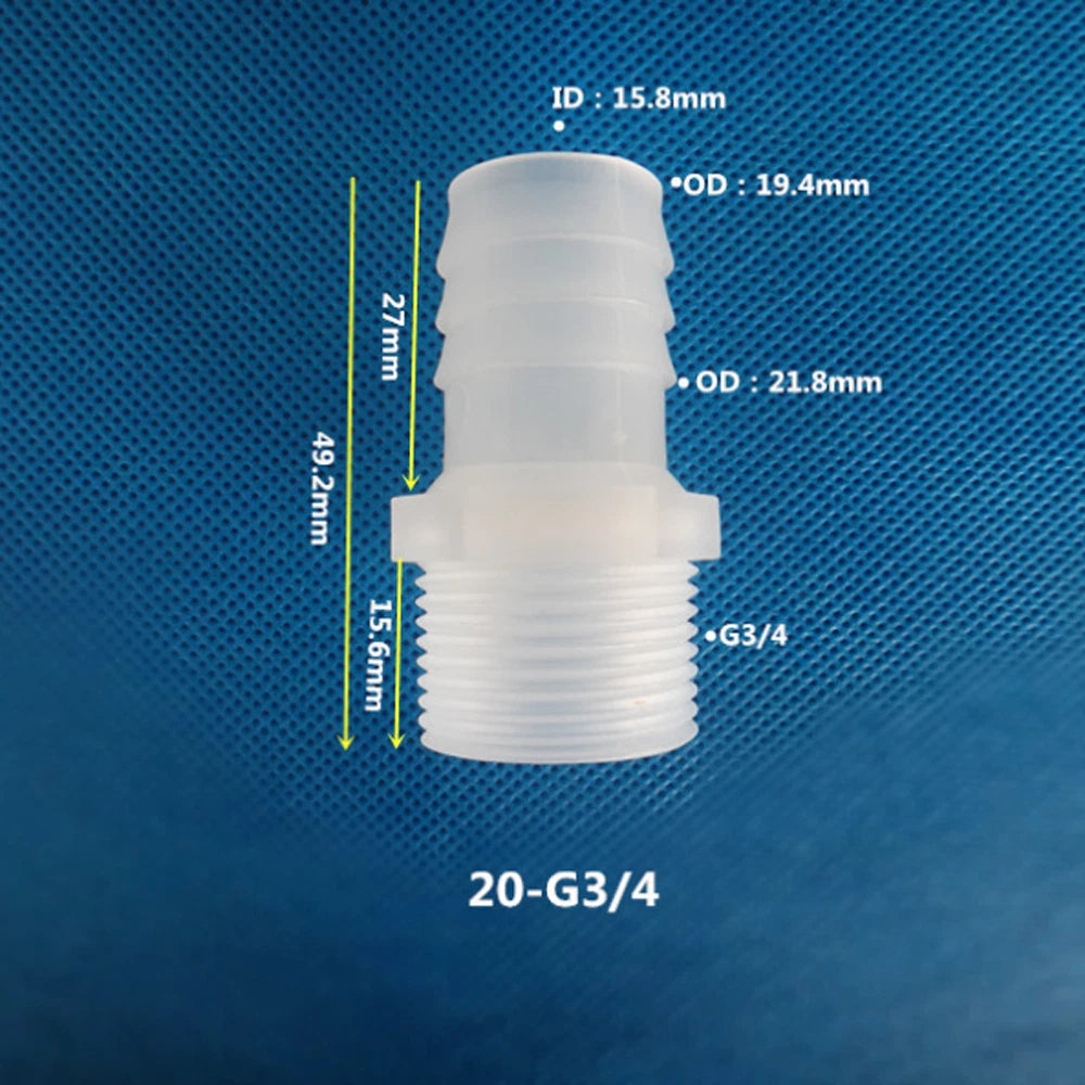 BSP Metric External Thread Straight Barb Connector – Plastic Hose Pipe Fitting