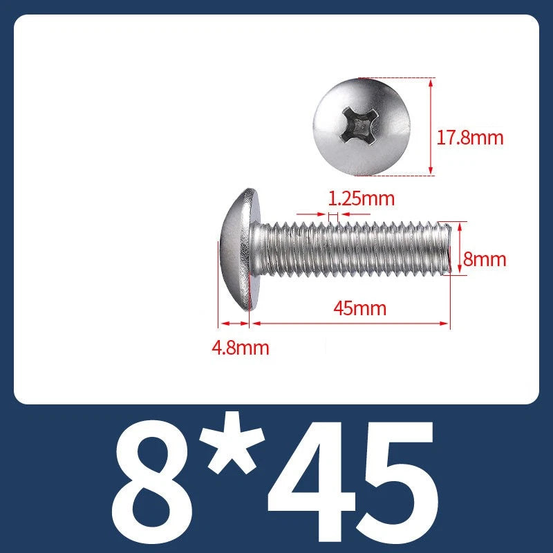 Phillips Flat Head Machine Screws M2-M8 | A2/A4 Stainless Steel