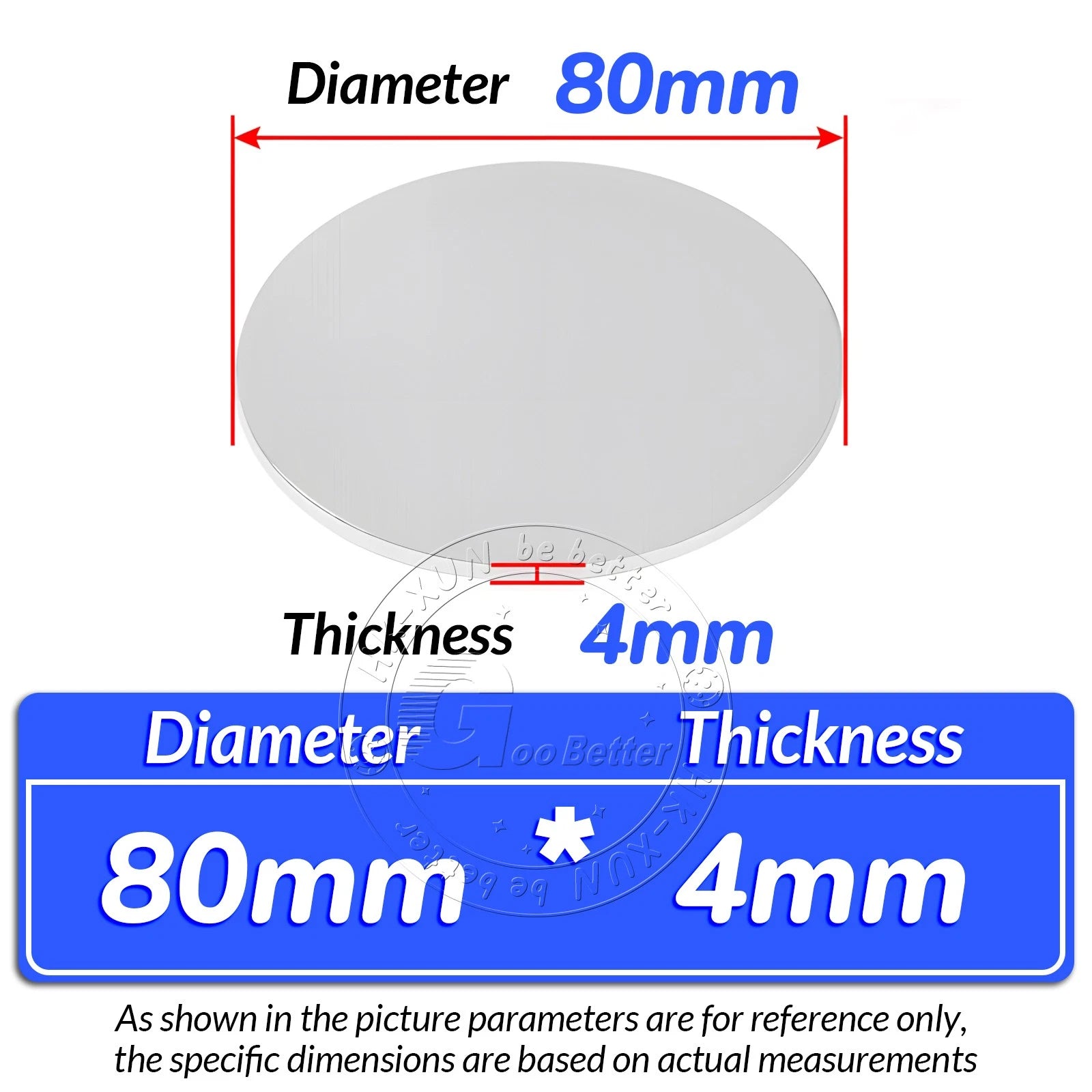Round 6061 Aluminum Sheet Disc Plate 1mm-20mm Thick DIY Model Craft Art Handmade