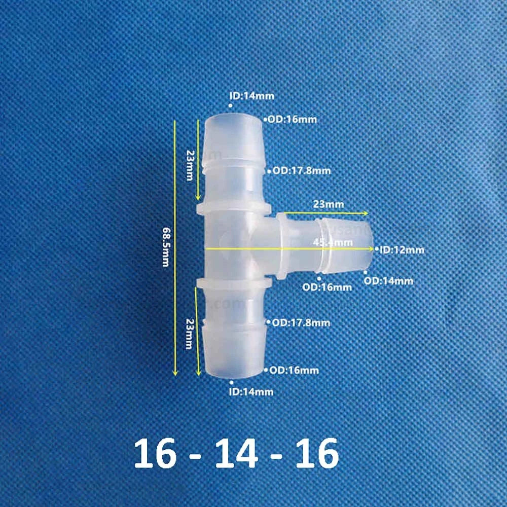 Plastic Barbed Hose Connectors — T-Piece, Elbow & Straight Fittings for Air & Water Lines