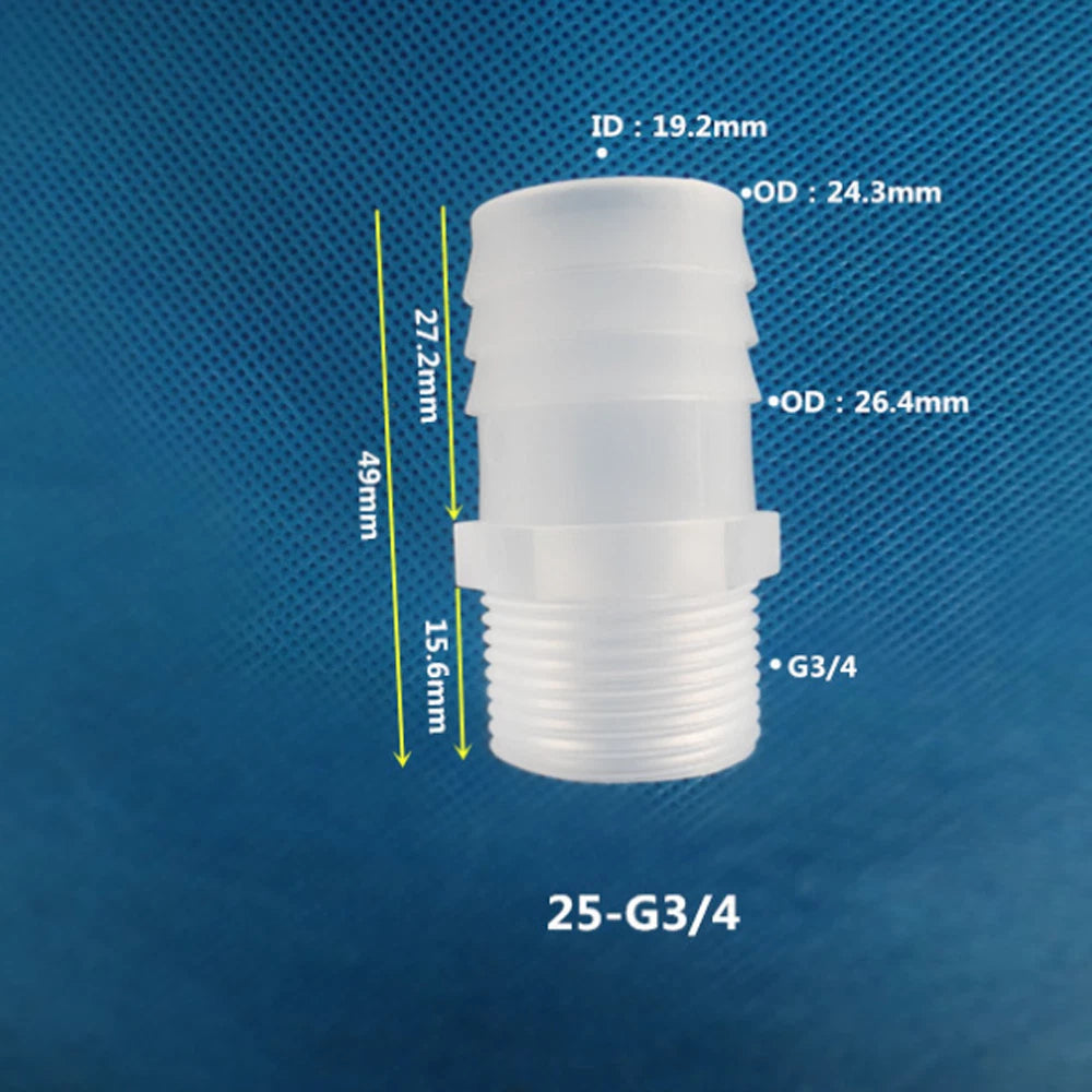 BSP Metric External Thread Straight Barb Connector – Plastic Hose Pipe Fitting