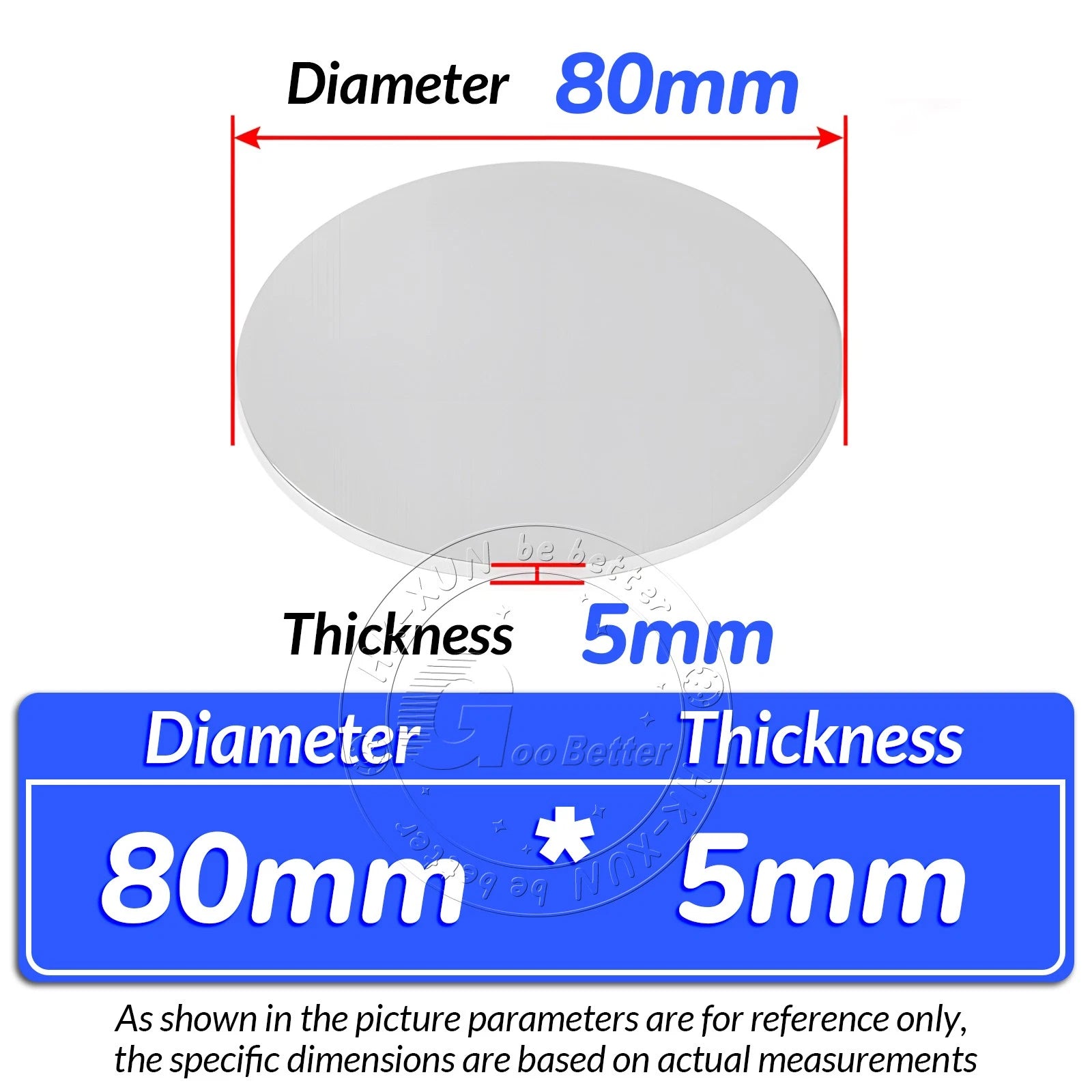 Round 6061 Aluminum Sheet Disc Plate 1mm-20mm Thick DIY Model Craft Art Handmade