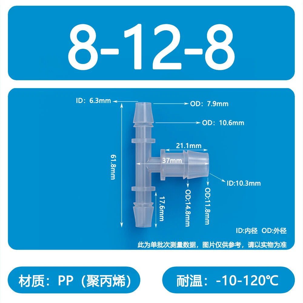Plastic Pagoda Tubes Reducer Joint 2 3 4Way Hose Connector Tube Splitter Fitting