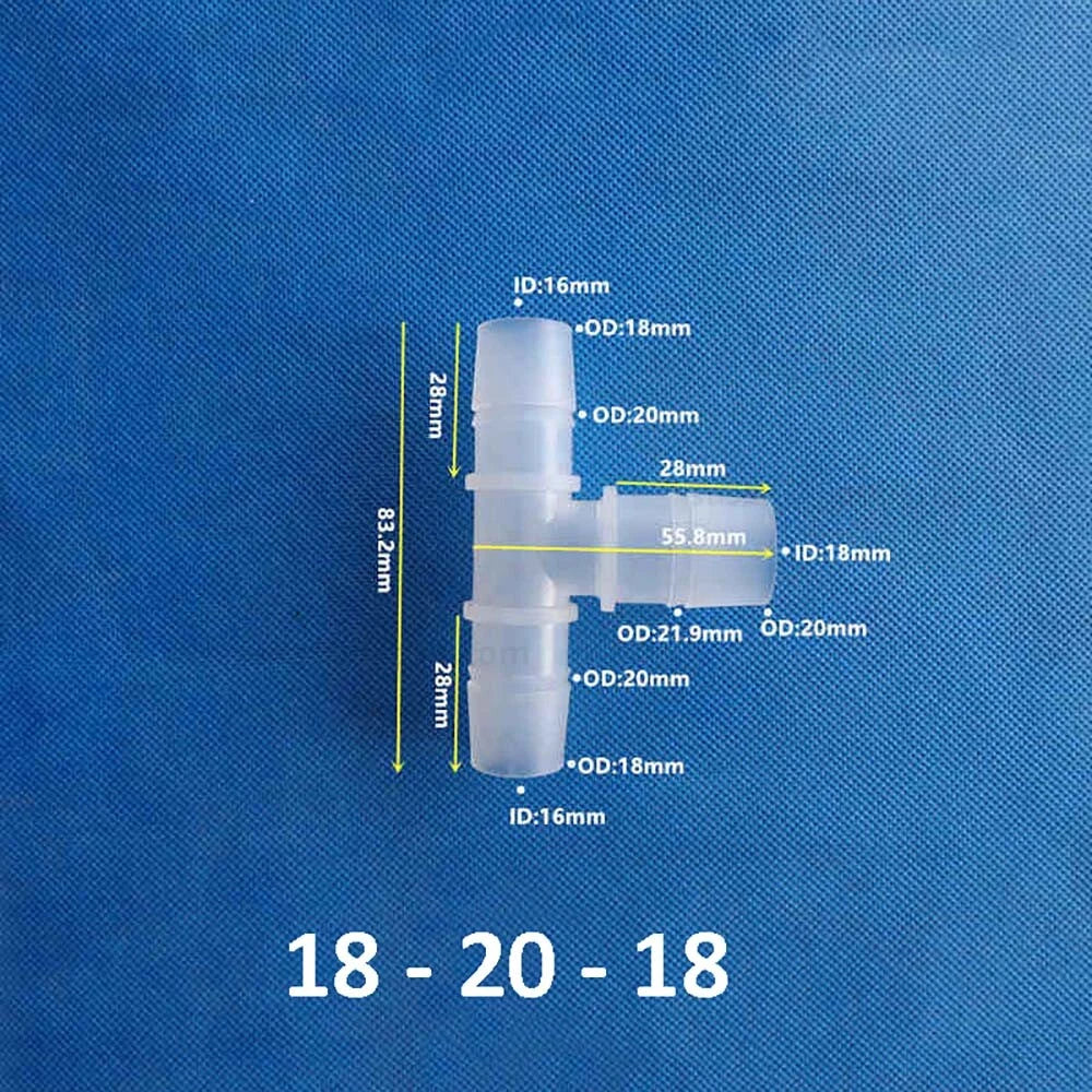 Plastic Barbed Hose Connectors — T-Piece, Elbow & Straight Fittings for Air & Water Lines