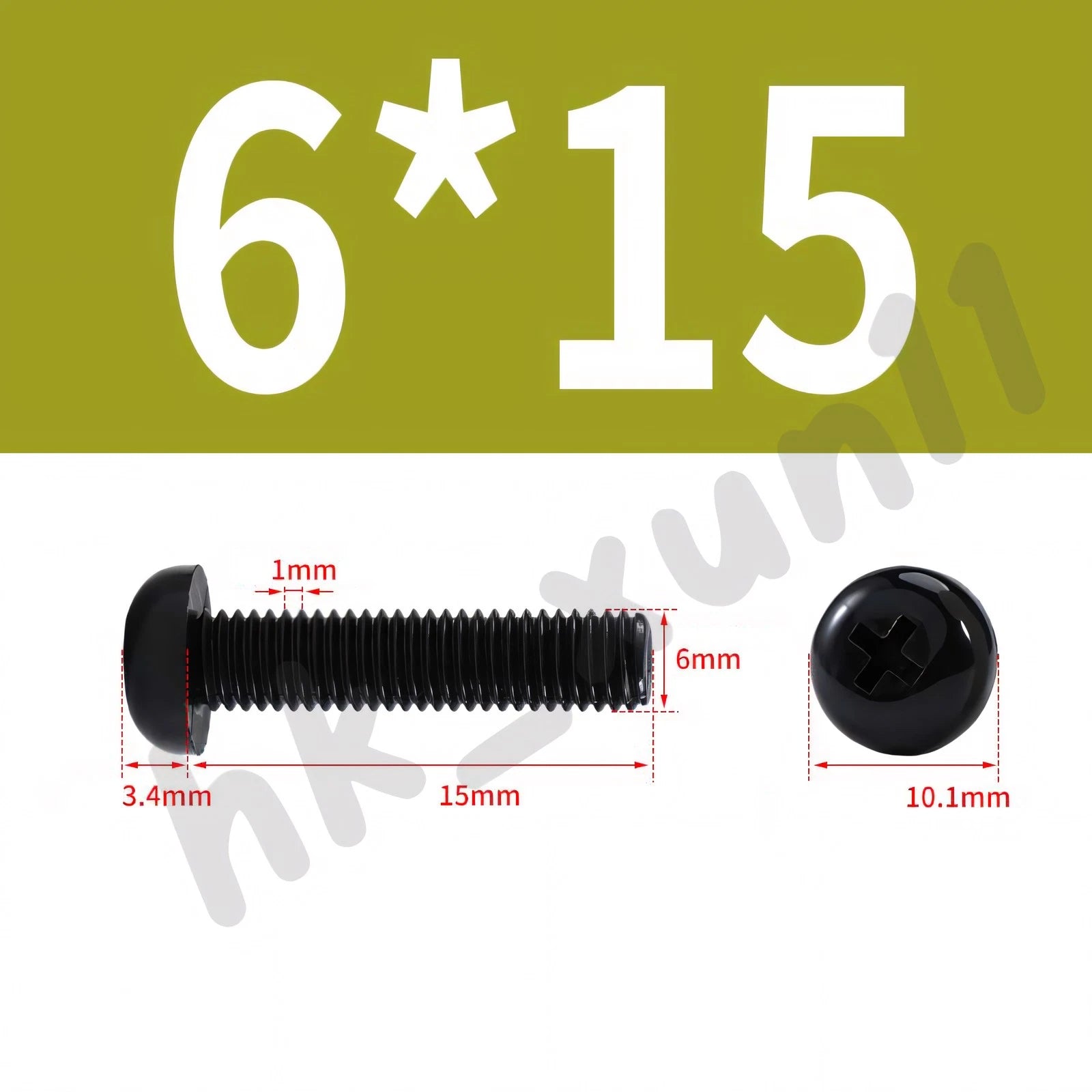 White/Black Nylon Phillips Machine Screws – M2 to M6, Plastic Round Pan Head Bolts