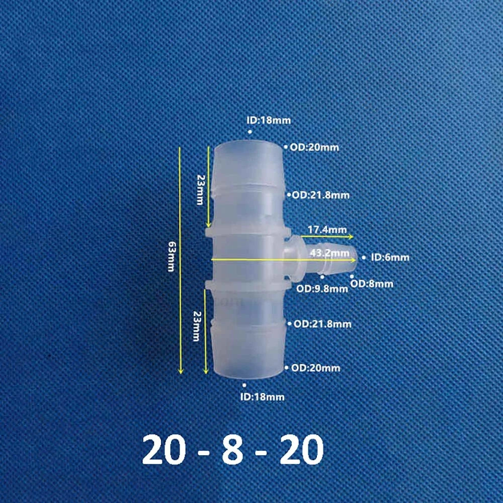 Plastic Barbed Hose Connectors — T-Piece, Elbow & Straight Fittings for Air & Water Lines