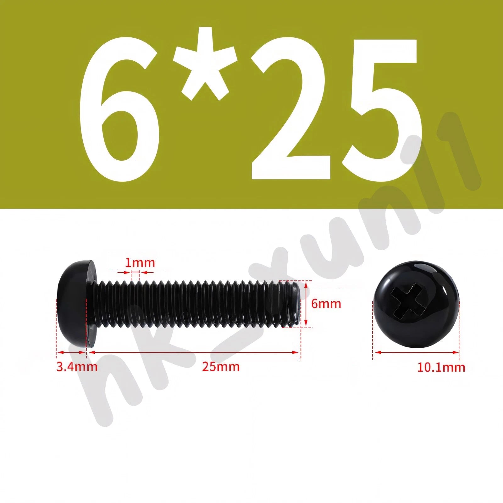 White/Black Nylon Phillips Machine Screws – M2 to M6, Plastic Round Pan Head Bolts