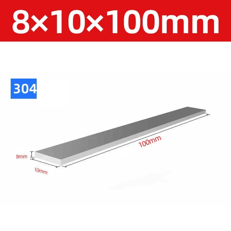 304 Stainless Steel Flat Bar Metal Plate Strip Width 10mm-80mm Thick 3mm to 20mm