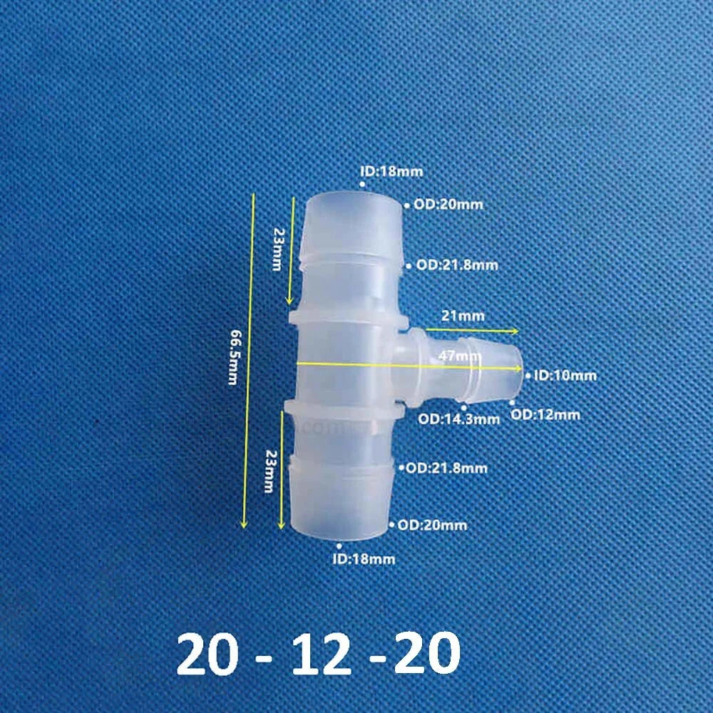 Plastic Barbed Hose Connectors — T-Piece, Elbow & Straight Fittings for Air & Water Lines