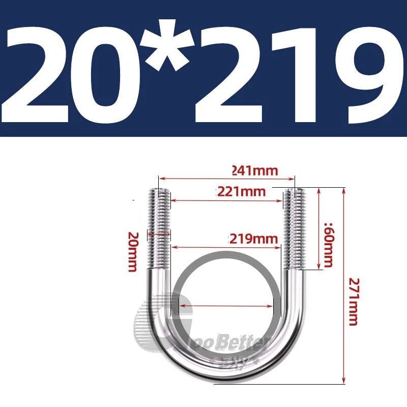 Square U - Bolts Stainless Steel — M6 to M24 | 304 A2 & 316 A4 Marine Grade - HomeDIYer