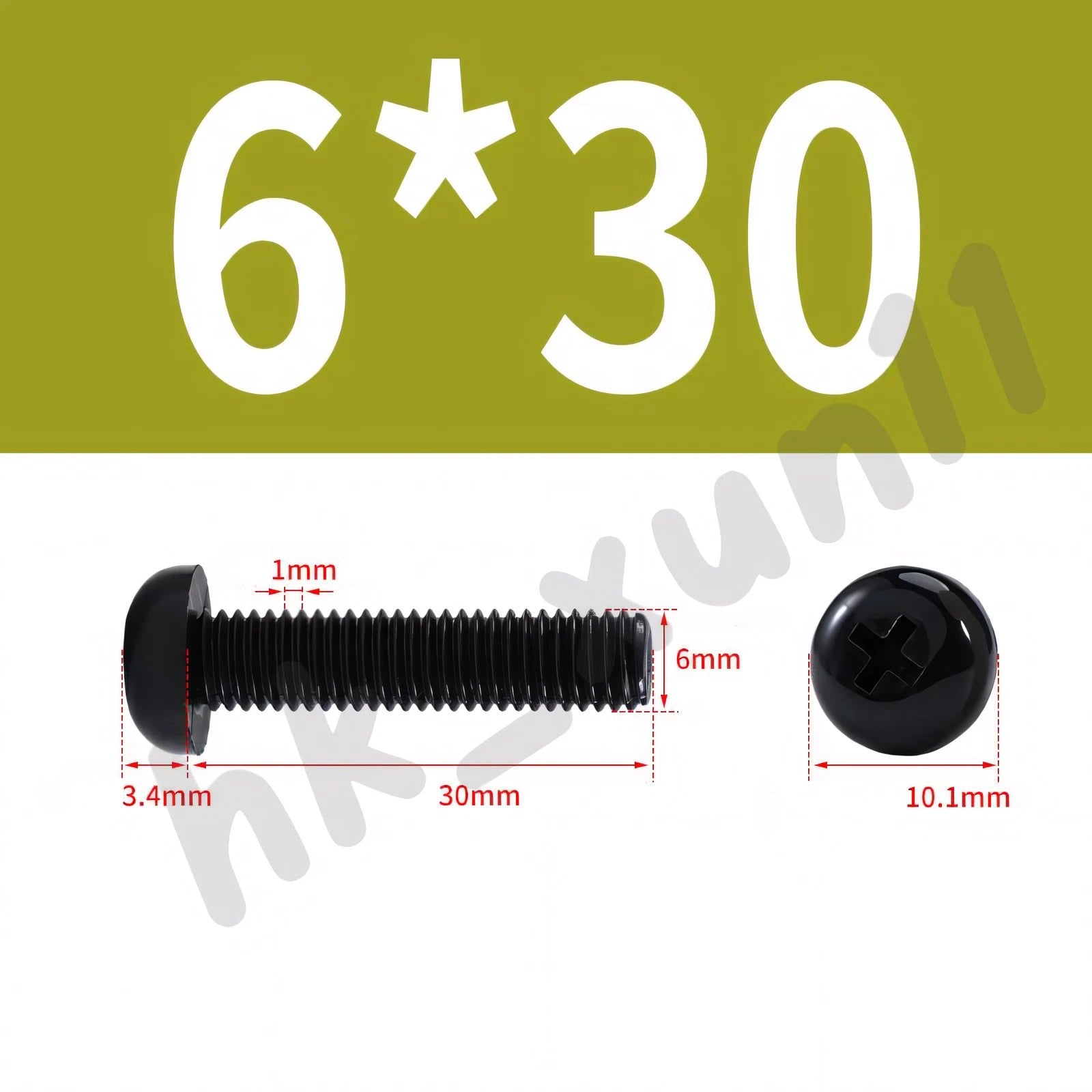 White/Black Nylon Phillips Machine Screws – M2 to M6, Plastic Round Pan Head Bolts