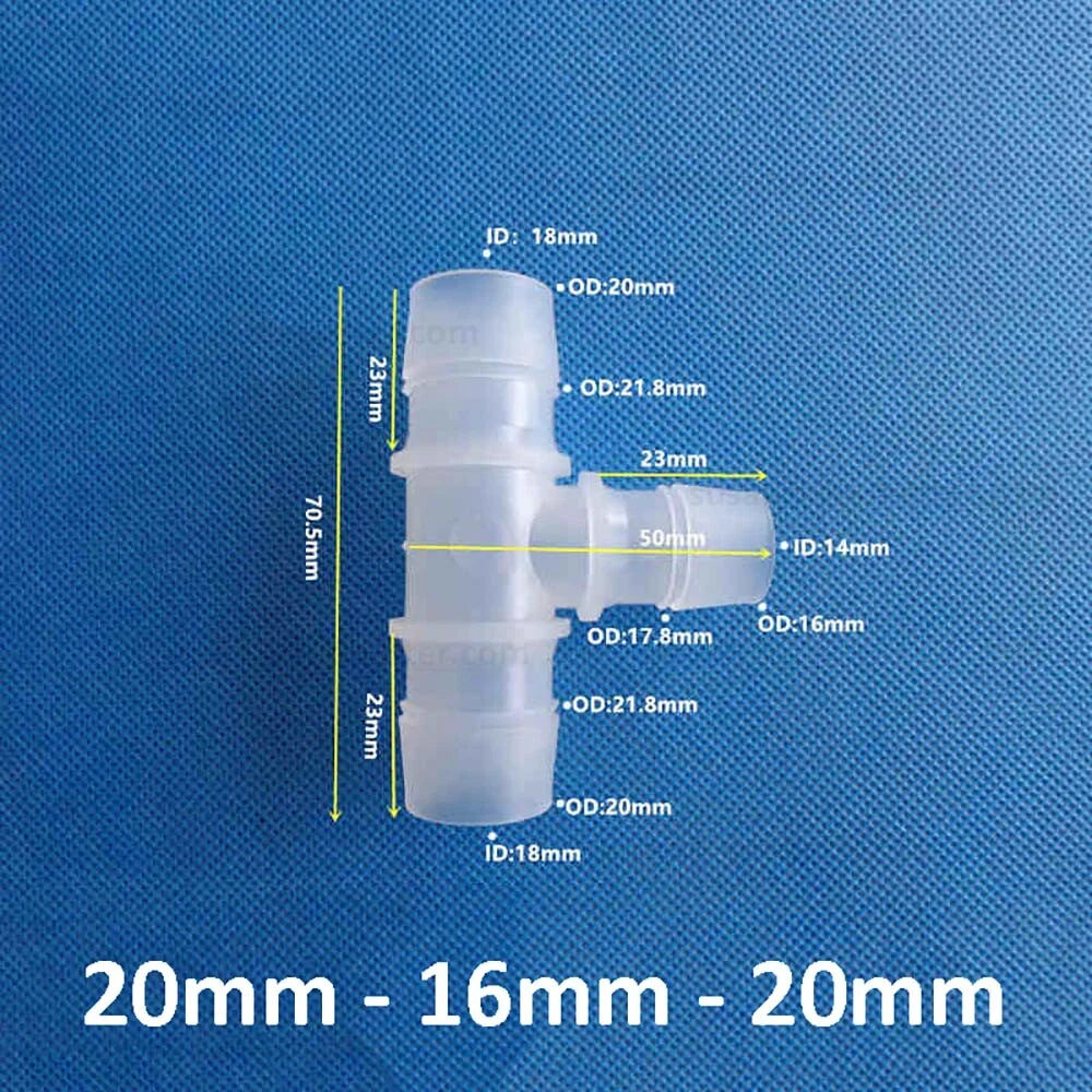 Plastic Barbed Hose Connectors — T-Piece, Elbow & Straight Fittings for Air & Water Lines