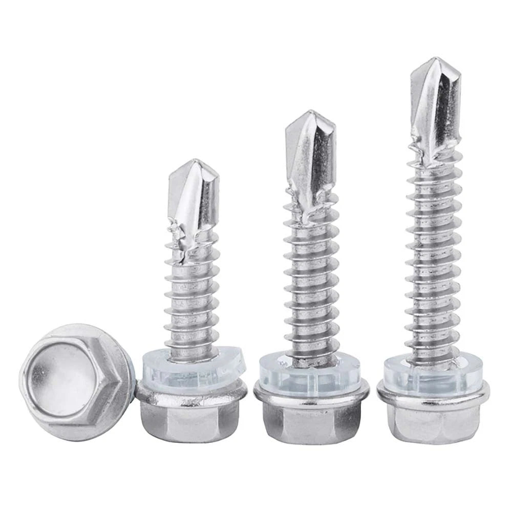 410 & A2 Stainless Hex Head Self‑Drilling Tek Screws – for Metal Roofing & Sheeting