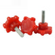 M8 M10 Thumb Screws 8mm 10mm Plastic Knobs Bolt Red Torx-shaped Thumbscrew 48#