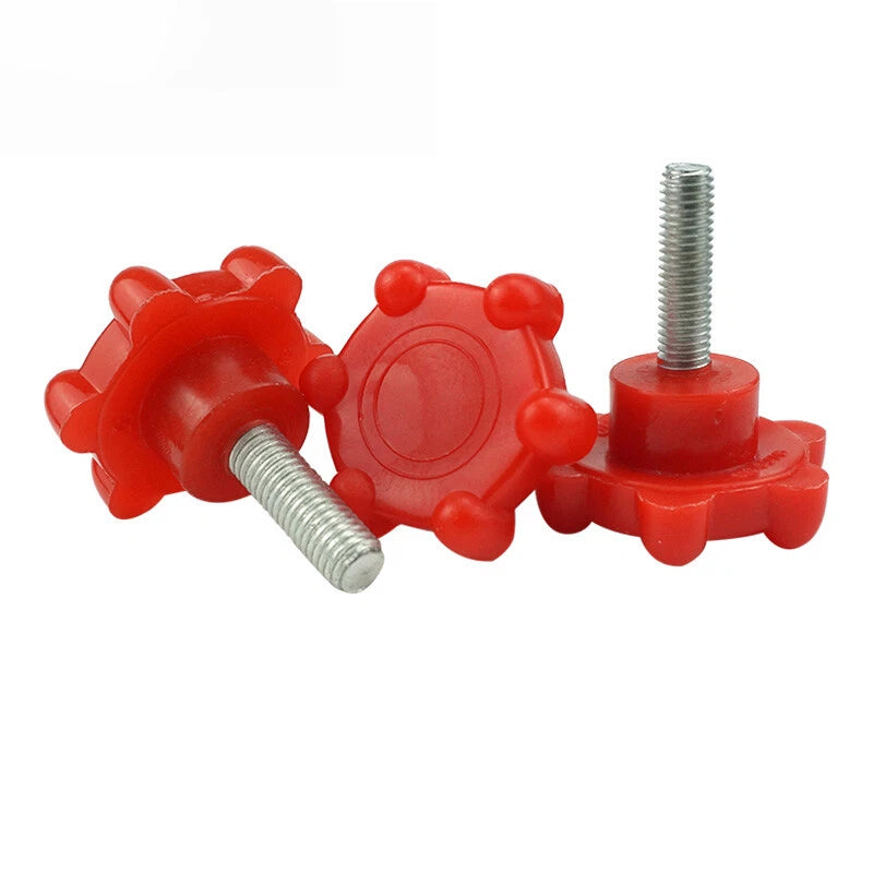 M8 M10 Thumb Screws 8mm 10mm Plastic Knobs Bolt Red Torx-shaped Thumbscrew 48#