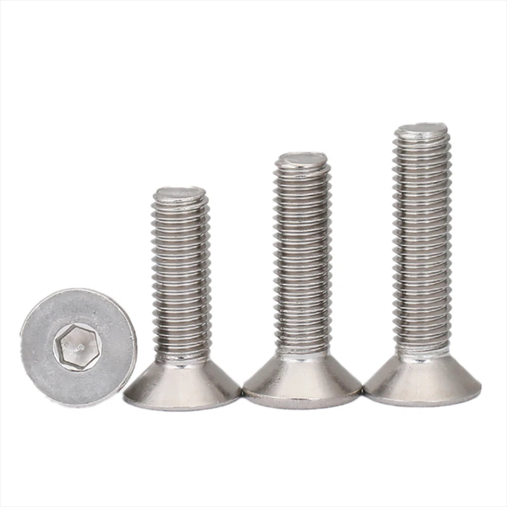 UNC A2/304 Stainless Steel Countersunk Socket Cap Machine Screws - Allen Drive Bolts