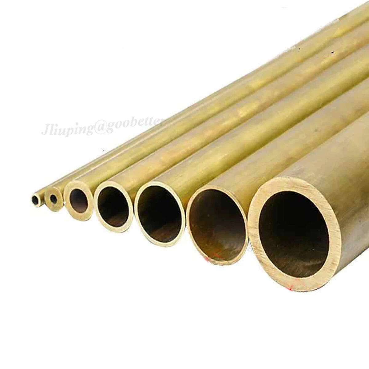 Brass Round Tube — OD 4–9.5mm, Wall 0.2–2mm, 300mm Length