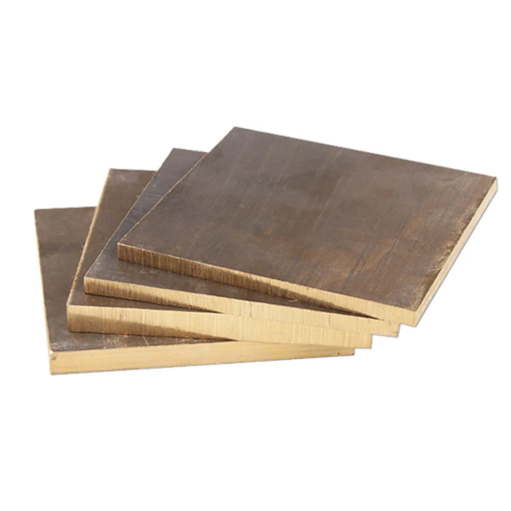 Thick 6/8/10/12 mm Aluminum Bronze Sheets Plate Albronze Solid Panel 100x100 mm