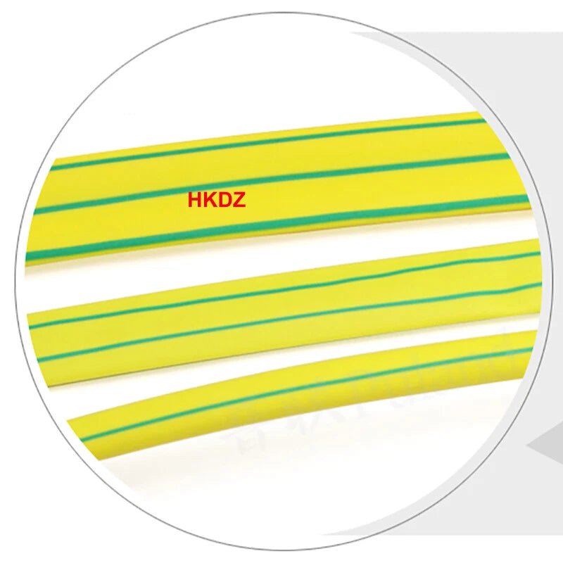 Yellow - Green Heat Shrink Tubing – Electrical Wire Sleeving & Cable Insulation (φ1mm–50mm) - HomeDIYer