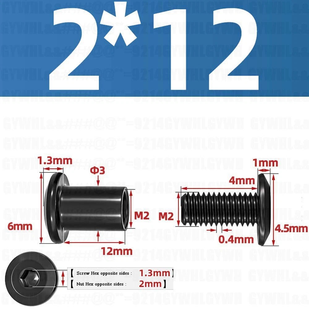 Metric Furniture Connector Bolts with End Cap Nuts — Stainless Steel M2 to M10