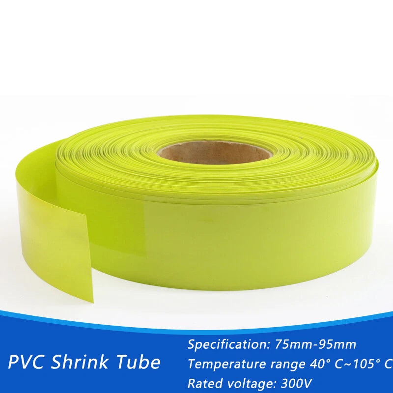 PVC Heat Shrink Tubing 2:1 Ratio – Flat Shrinkable Sleeve for Wire & Cable (75mm–95mm)