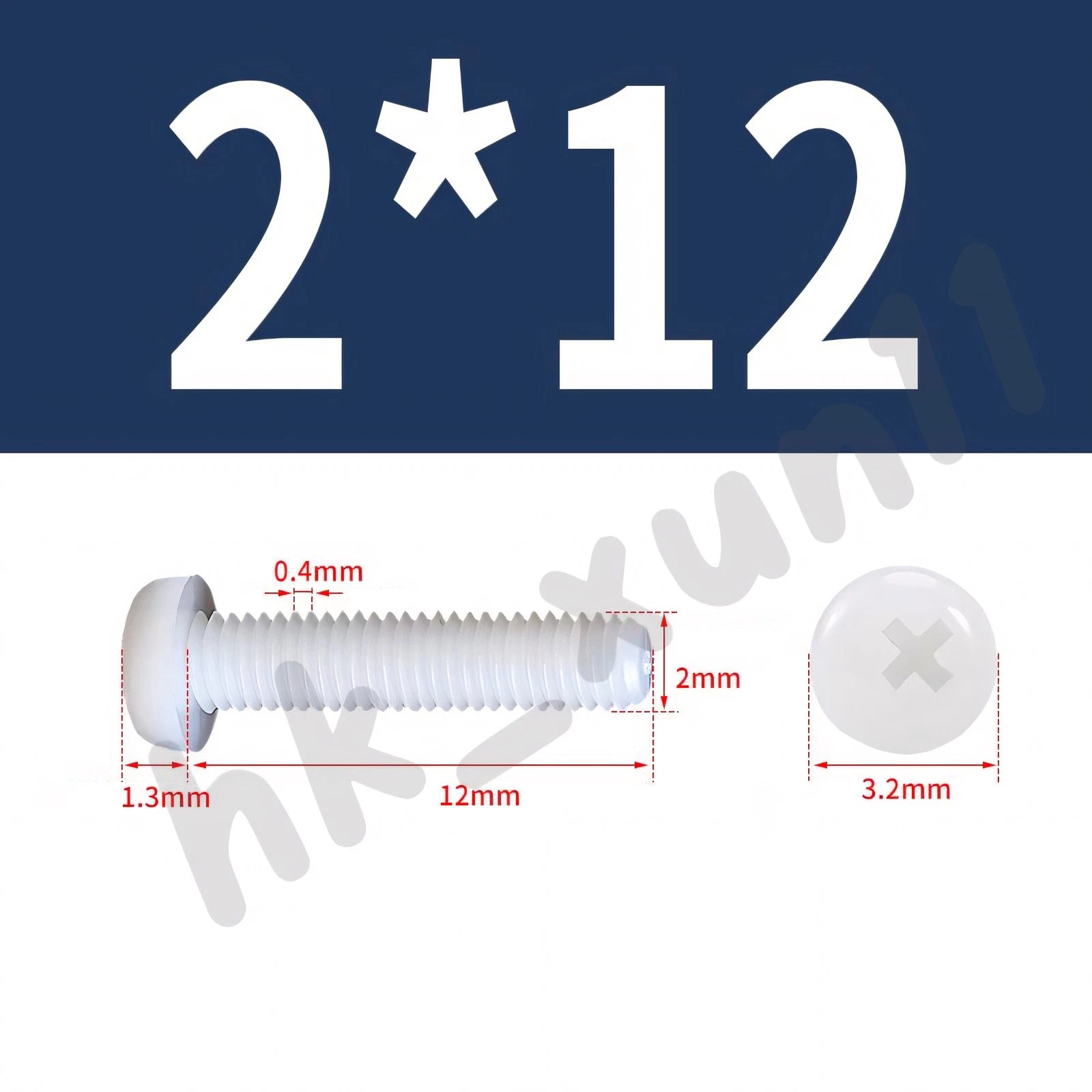 White/Black Nylon Phillips Machine Screws – M2 to M6, Plastic Round Pan Head Bolts
