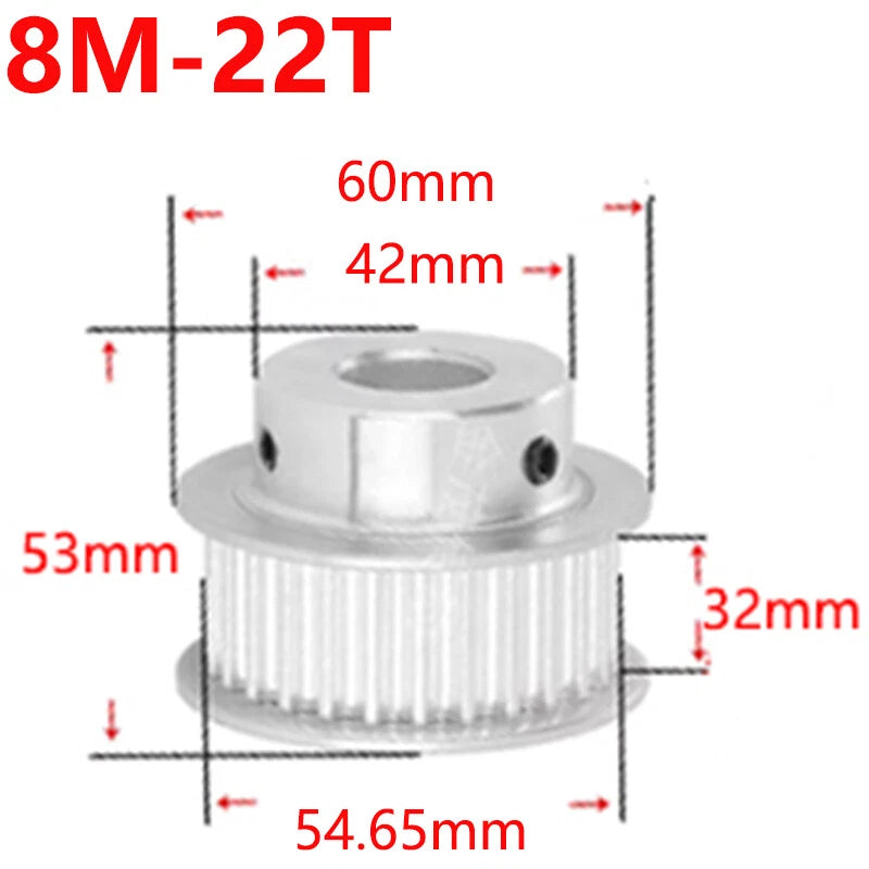8M 12-26T Timing Pulley 30mm Belt Synchronous Wheel Gear 3D Printer Bore 8-30mm