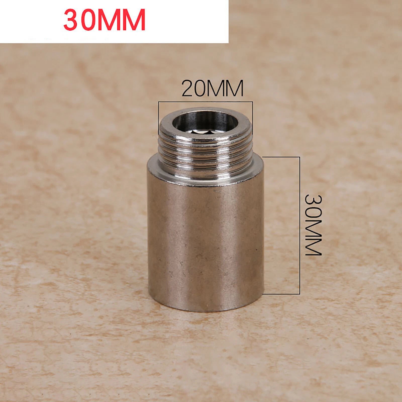 Stainless Steel Tap Extension Connector — Male x Female Pipe Fitting Adapter