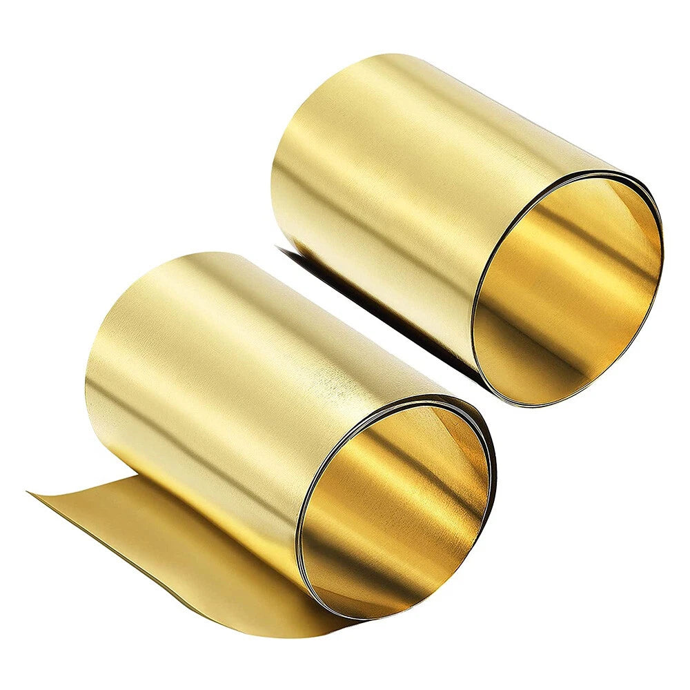 Thin Brass Sheet Strip Roll Metal Foil Shim Plate Thick 0.01mm-1mm Model Making