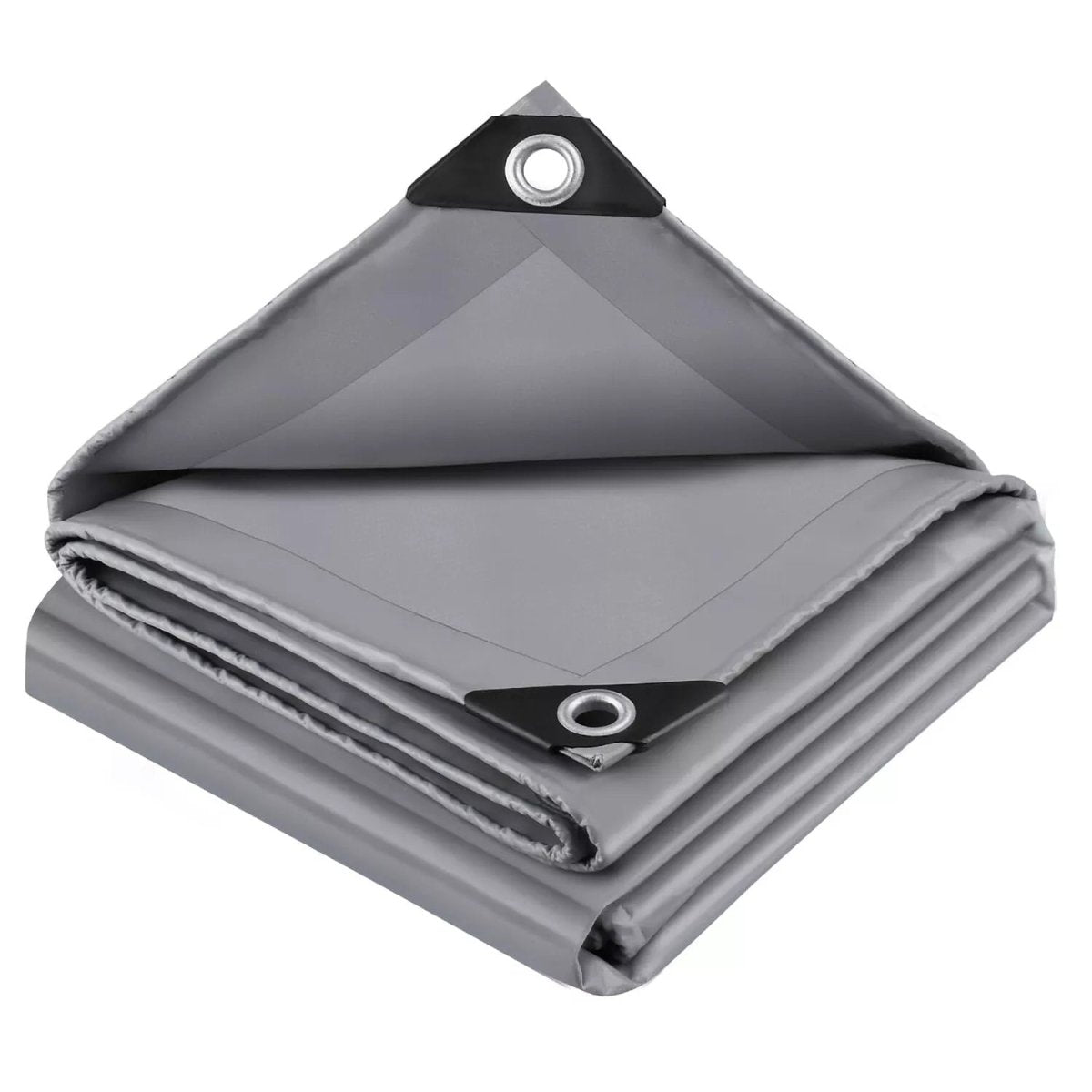 5x7ft to 10x12ft Gray Heavy Duty Poly Tarp Waterproof Awning Poly PVC Boat Canopy Cover Tarpaulin Tent - HomeDIYer