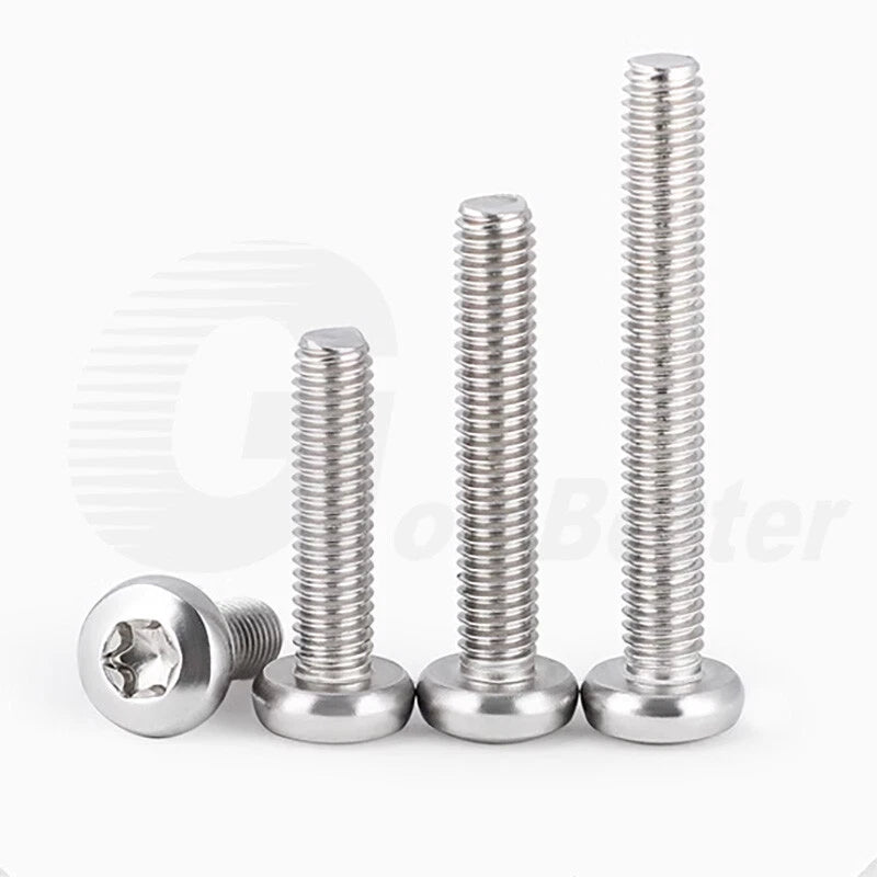 T3–T50 Torx Pan Head Machine Screws – M1.4 to M10, A2 Stainless Steel (3–100mm)